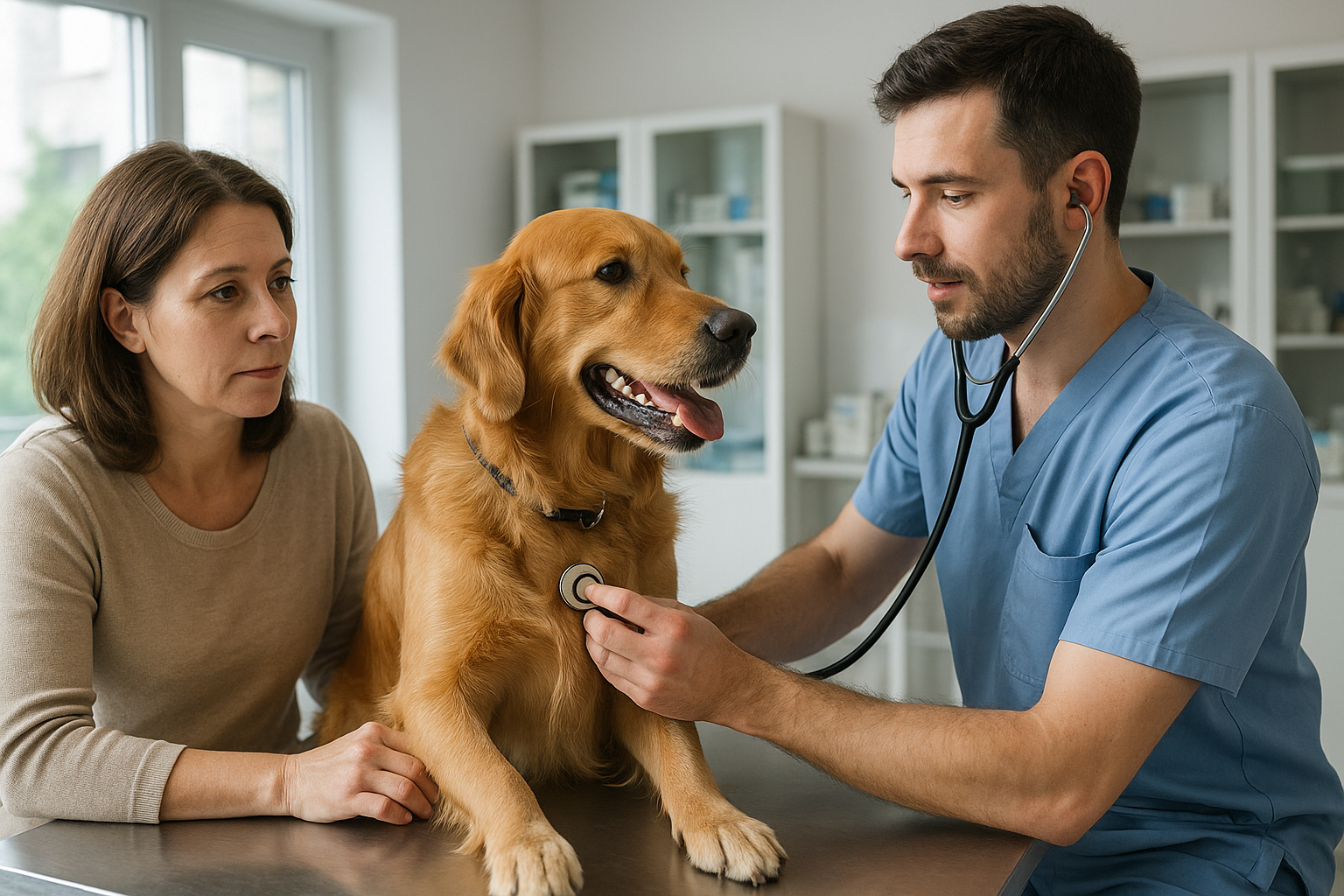 A cat and dog sit near food during pet wellness at Pawsitive Care Animal Hospital.
