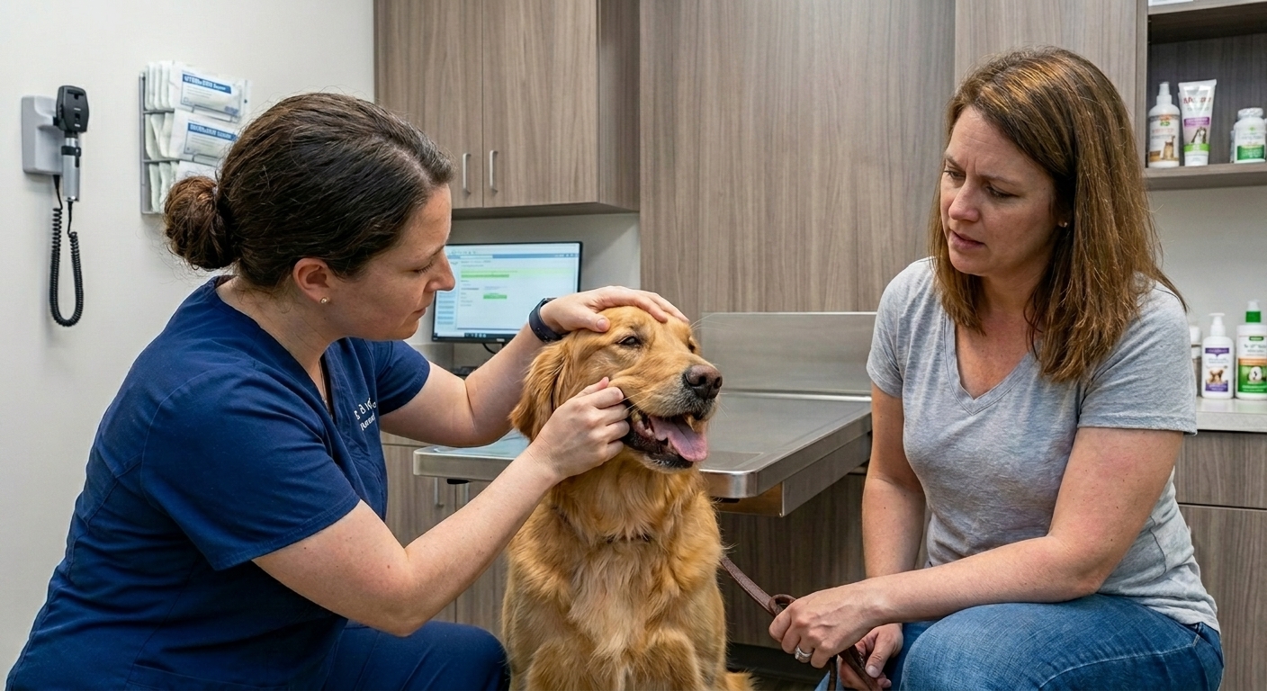 Dog with bad breath in Manassas needing dental care