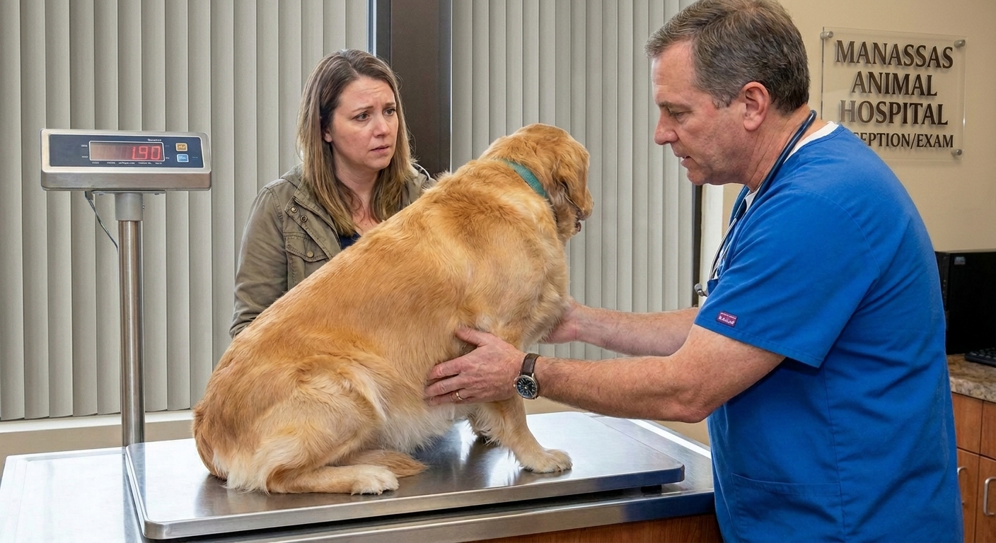 Overweight pet in Manassas gaining weight quickly
