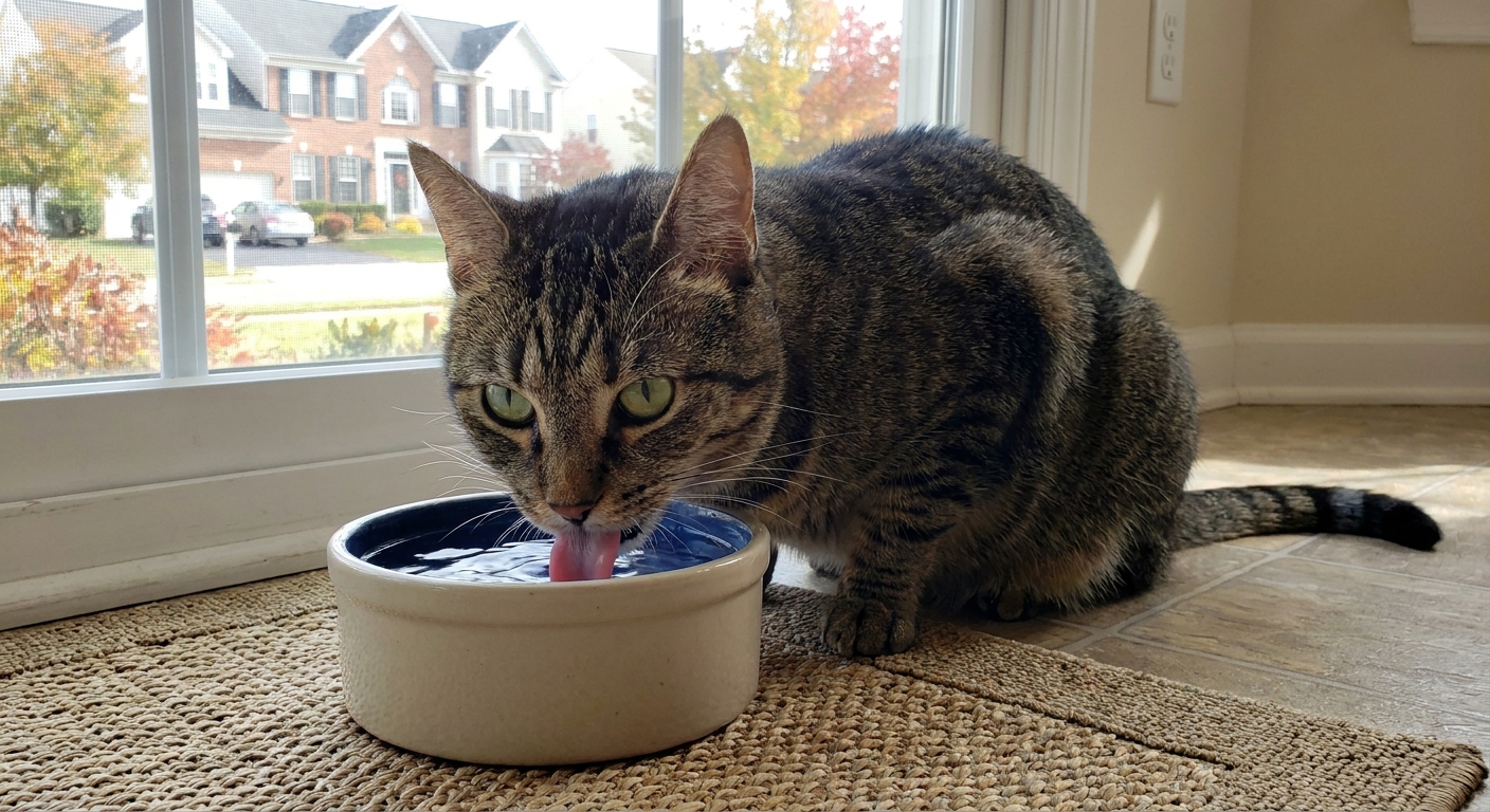 Cat in Manassas drinking more water than usual, possible health concern